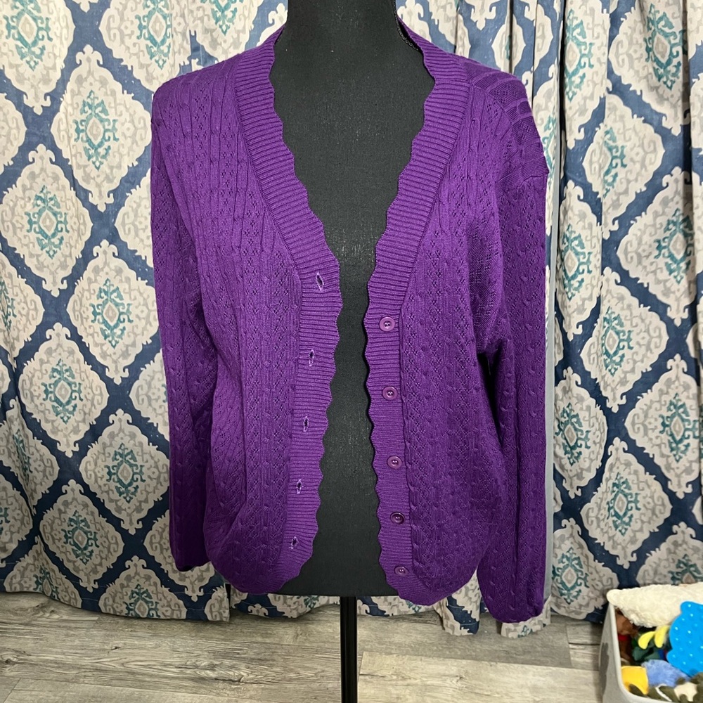 Vibrant Purple Women's Cardigan